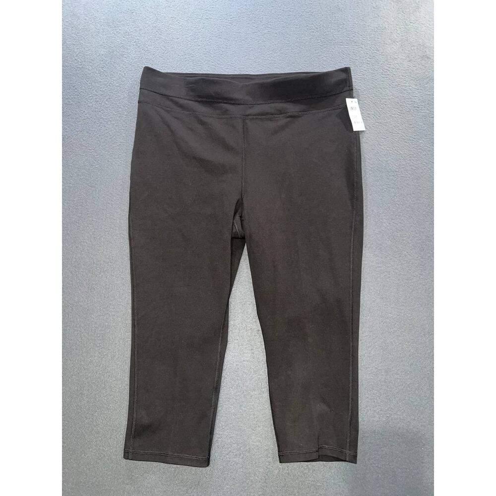 ID Ideology Size Plus 2X Leggings Colorblocked Cropped Storm Black A010097 - Picture 2 of 12